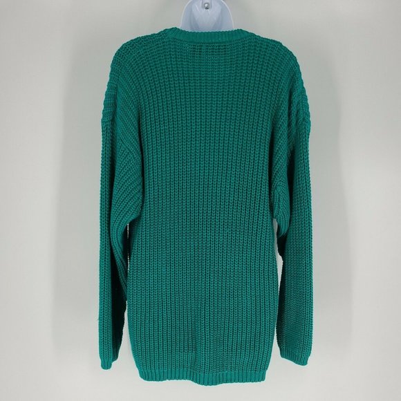 Vintage Nordstrom Brass Plum Women's Sweater Size Medium Chunky Cable Knit Bulky - Picture 7 of 9